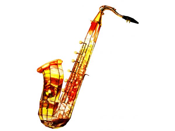 Stained Glass Illuminated Saxophone